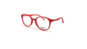 عینک طبی بچگانه سنترواستایل فریم کائوچویی بیضی رنگ قرمز - عکس از زاویه سه رخ