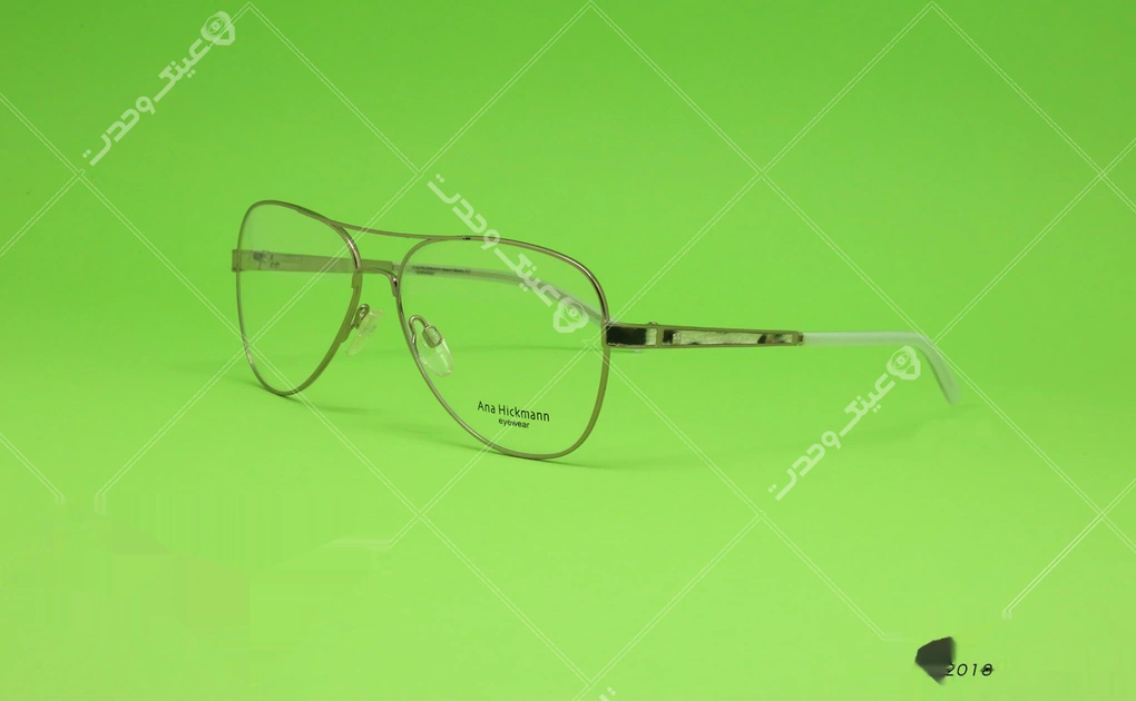 عینک طبی مدل خلبانی آنا هیکمن - Ana Hickmann Aviator - رنگ نقره ای - عکاسی وحدت - زاویه سه رخ