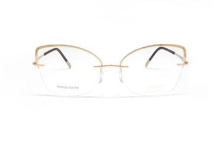 عینک طبی زنانه روکش طلای سیلوئت - زاویه روبرو - 5546