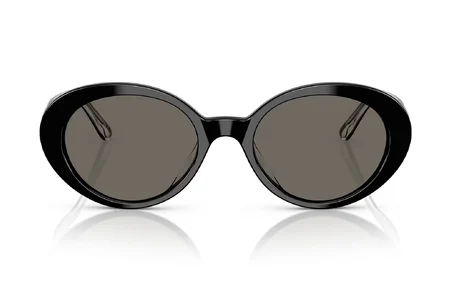 عینک آفتابی بیضی وینتیج الیورپیپلز با بدنه مشکی و عدسی خاکستری  - زاویه روبرو