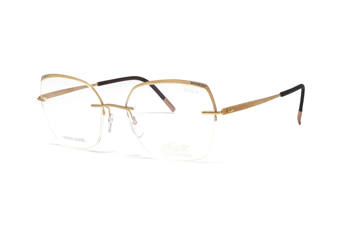 عینک طبی زنانه روکش طلای سیلوئت Silhouette 5546 زیرگریف - زاویه سه‌رخ