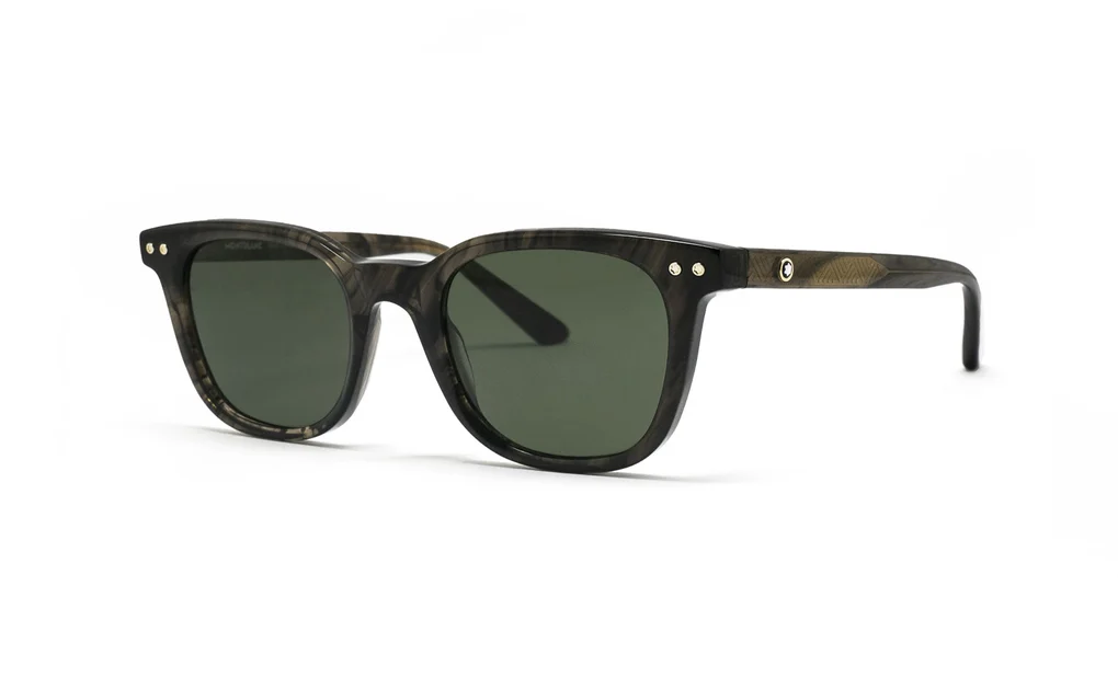 عینک آفتابی - تمام فریم - کائوچویی - مون بلان - قهوه ای هاوانا - سبز - عکس شماره 1