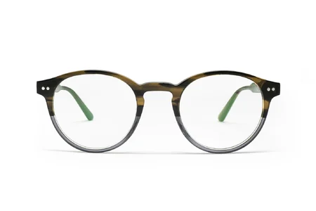 عینک طبی لومیر با بدنه قهوه ای- زاویه تمام رخ